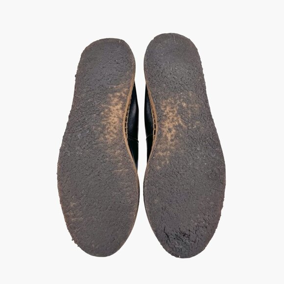 Chanel Black Leather CC Logo Espadrille Flats Size 39 US 8.5 Platform Shoes - Picture 12 of 14